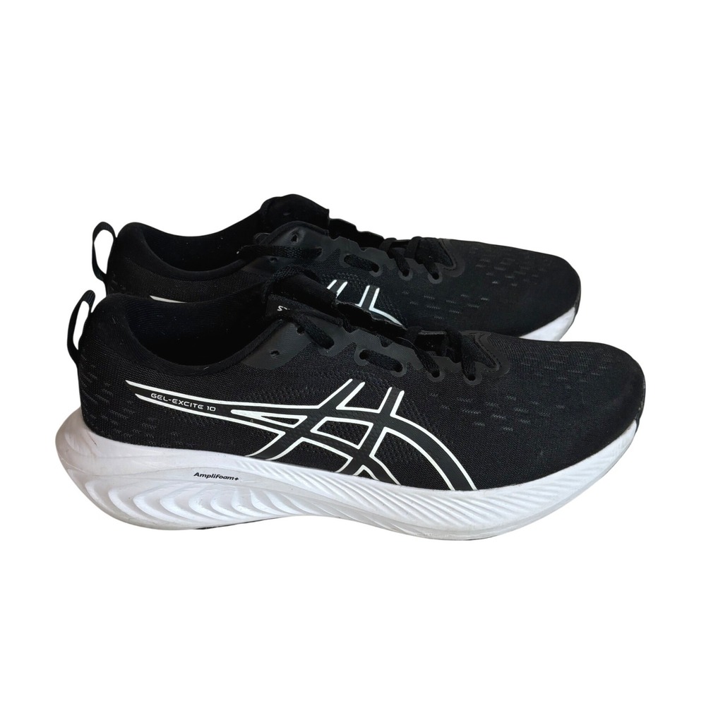 Asics Gel-Excite 10 Women's OrthoLite Running Shoes Black White Size 11 1012B418
